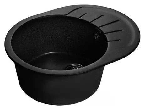 Мойка кухонная GranFest Rondo GF-R580L черный GF-R580L-308