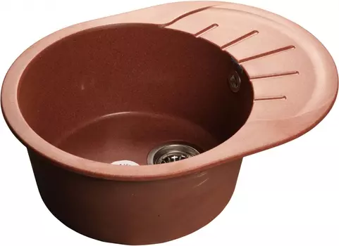 Мойка кухонная GranFest Rondo GF-R580L красный марс R-580 L кр.м