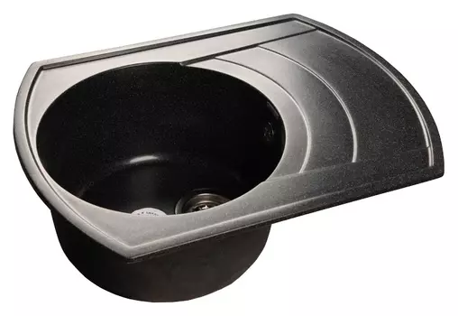 Мойка кухонная GranFest Rondo GF-R650L черный GF-R650L-308