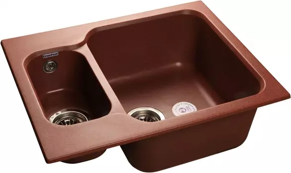 Мойка кухонная GranFest Standart GF-S615K красный марс S-615 K кр.м