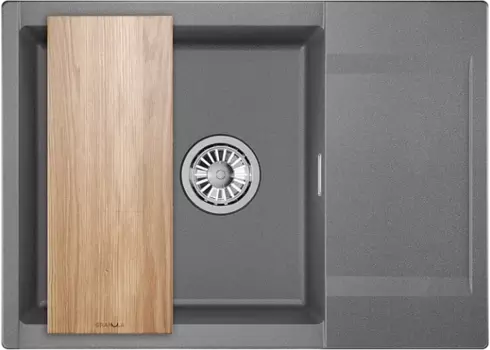 Мойка кухонная Granula Estetica ES-7003 графит 7003, ГРАФИТ