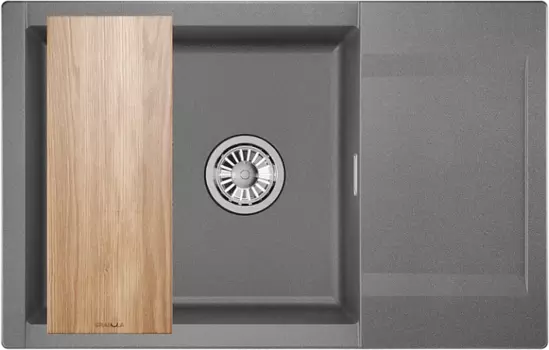 Мойка кухонная Granula Estetica ES-7807 графит 7807, ГРАФИТ