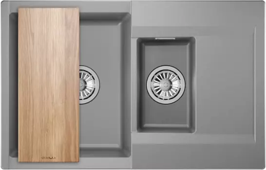 Мойка кухонная Granula Estetica ES-7808 алюминиум 7808, АЛЮМИНИУМ