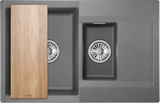 Мойка кухонная Granula Estetica ES-7808 графит 7808, ГРАФИТ