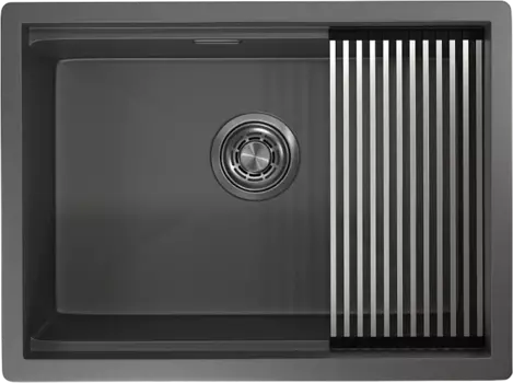 Мойка кухонная Granula Kitchen Space KS-6045U, графит матовый KS-6045U, ГРАФИТ МАТОВЫЙ
