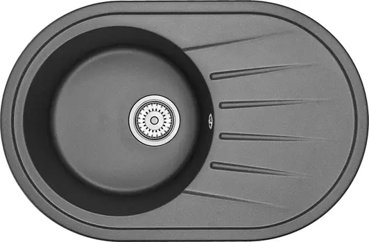 Мойка кухонная Granula Standart ST-7601 черная ST-7601 черный