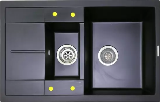 Мойка кухонная Lava D4 чёрный металлик D4.LAV