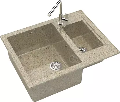 Мойка кухонная Marrbaxx Жаклин Z019Q005 песочный Z190Q005