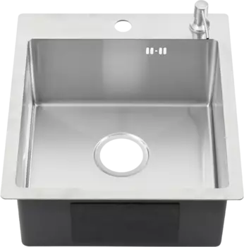 Мойка кухонная Melana ProfLine R44485H+дозатор, сатин