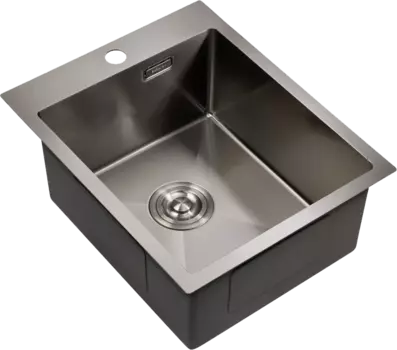 Мойка кухонная Milacio Steel Denia 41 MC.77469 сталь воронёная