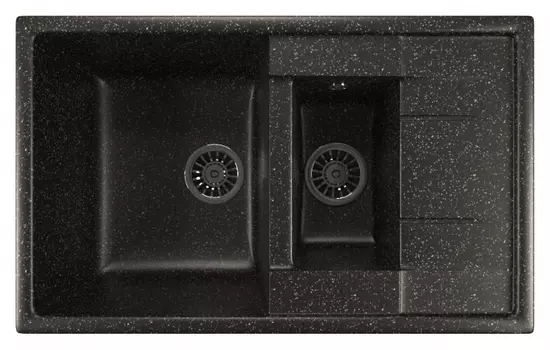 Мойка кухонная Mixline ML-GM22 черный 525178