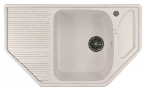 Мойка кухонная Mixline ML-GM24 белый 525199