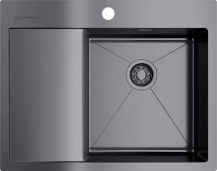 Мойка кухонная Omoikiri Akisame 65-GM-R вороненая сталь 4973098