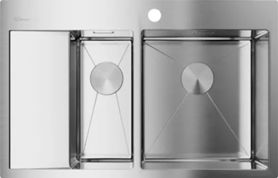Мойка кухонная Omoikiri Akisame 78-2-IN-R нержавеющая сталь 4973063