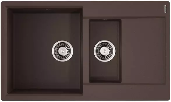 Мойка кухонная Omoikiri Daisen 86-2-DC темный шоколад 4993476