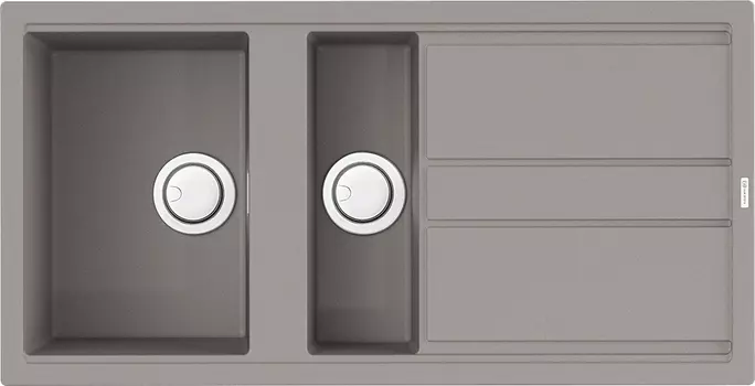 Мойка кухонная Omoikiri Kitagawa 100-2-GR leningrad grey 4993804