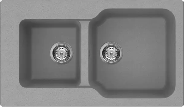 Мойка кухонная Omoikiri Maru 86-2-GR leningrad grey 4993575