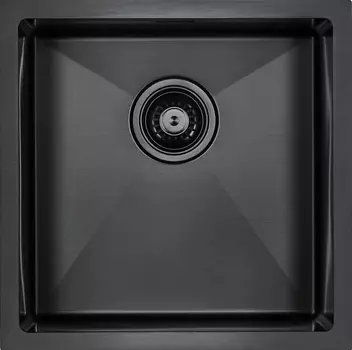 Мойка кухонная Paulmark Aller PM904444-GM вороненая сталь