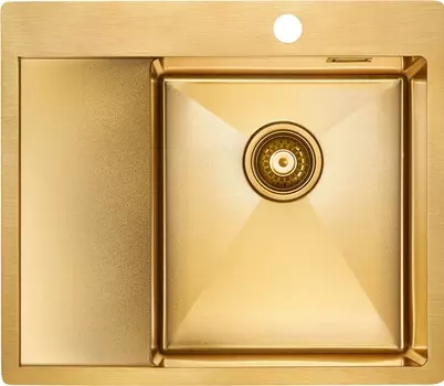 Мойка кухонная Paulmark Alster PM825951-BGR брашированное золото R