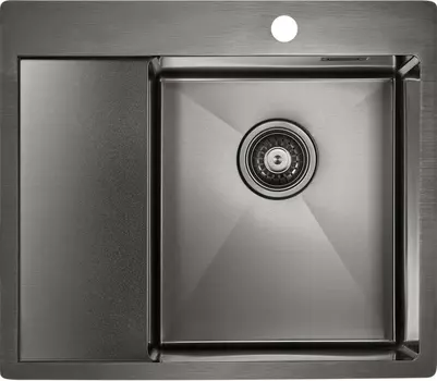 Мойка кухонная Paulmark Alster PM825951-GML вороненая сталь R PM825951-GMR