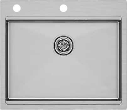 Мойка кухонная Paulmark Brim-Pro PM705951-BS брашированная нержавеющая сталь