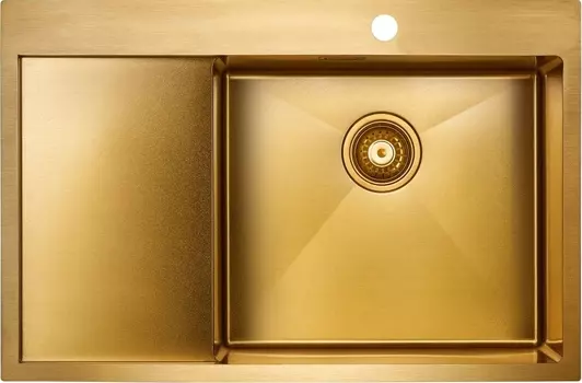 Мойка кухонная Paulmark Elde PM807851-BGR R, золото