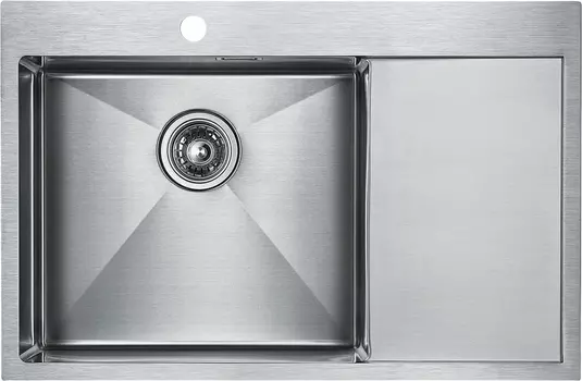 Мойка кухонная Paulmark Elde PM807851-BSL брашированная нержавеющая сталь
