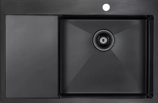 Мойка кухонная Paulmark Elde PM807851-GMR вороненая сталь