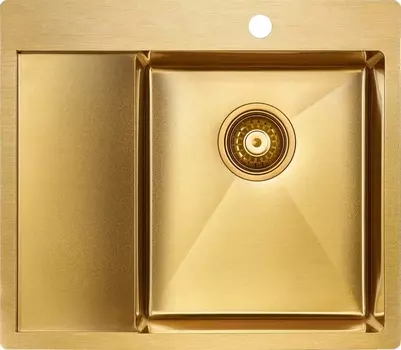 Мойка кухонная Paulmark Flank PM225951-BGR брашированное золото R