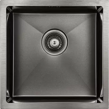 Мойка кухонная Paulmark Gerberg PM214444-GM вороненая сталь