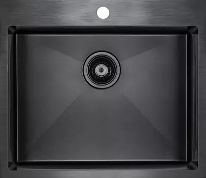 Мойка кухонная Paulmark Isar PM805951-GM вороненая сталь