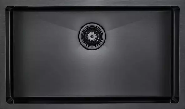 Мойка кухонная Paulmark Koher PM807444-GM вороненая сталь