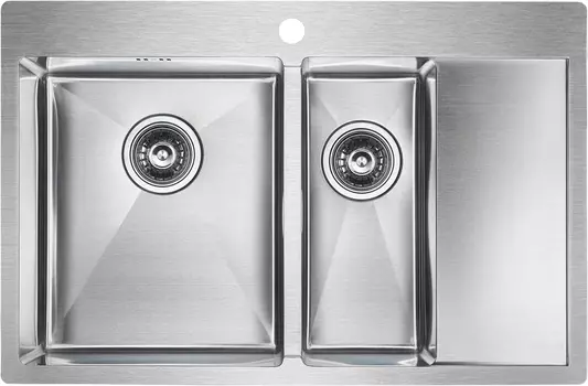 Мойка кухонная Paulmark Liga PM227851-BSL брашированная нержавеющая сталь L