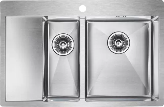 Мойка кухонная Paulmark Liga PM227851-BSR брашированная нержавеющая сталь R