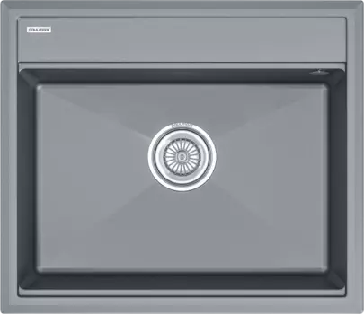 Мойка кухонная Paulmark Stepia 590 PM115951-GRM серый металлик