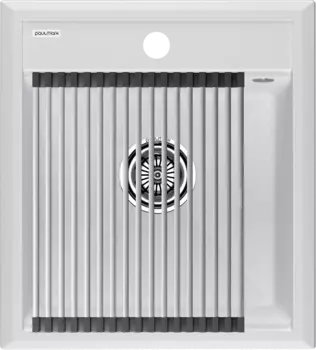 Мойка кухонная Paulmark Stepia + Step PM114651-WH+R375-BS белая