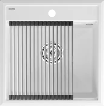 Мойка кухонная Paulmark Stepia + Step PM115051-WH+R375-BS белая