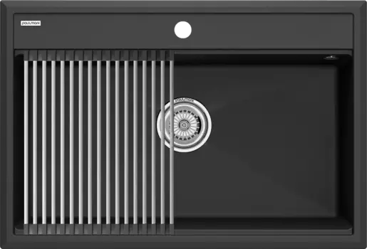 Мойка кухонная Paulmark Stepia + Step PM117551-AN+R375-BS антрацит