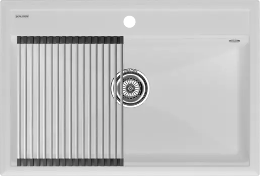 Мойка кухонная Paulmark Stepia + Step PM117551-WH+R375-BS белая