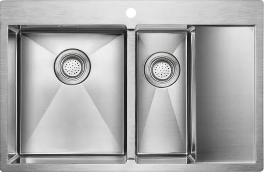 Мойка кухонная Paulmark Union PM537851-BSL брашированная нержавеющая сталь L