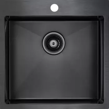 Мойка кухонная Paulmark Velten PM905151-GM вороненая сталь