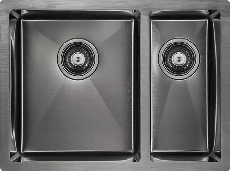 Мойка кухонная Paulmark Zusat PM225944-GML вороненая сталь L