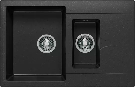 Мойка кухонная Polygran Brig 770 черная Polygran Brig -770 черный №16