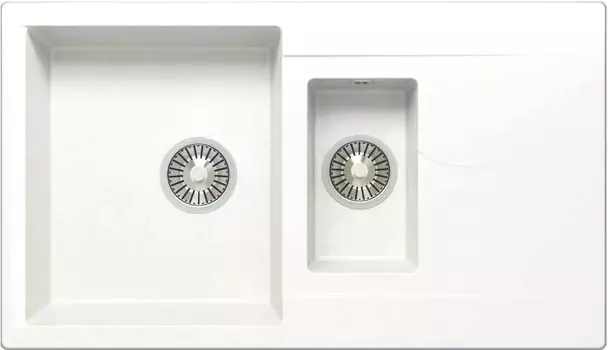 Мойка кухонная Polygran Brig 870 белый хлопок 627390