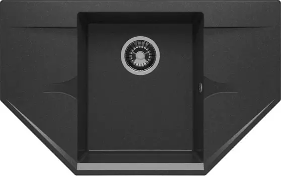 Мойка кухонная Polygran Riff 800 черная 679078
