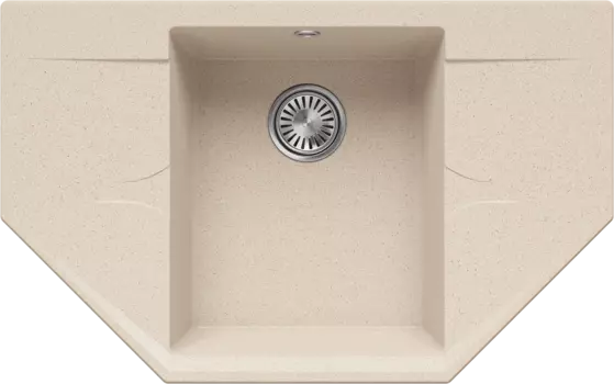 Мойка кухонная Polygran Riff 800, кремовая 855137