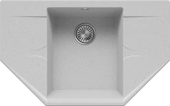 Мойка кухонная Polygran Riff 800, светло-серая 855120