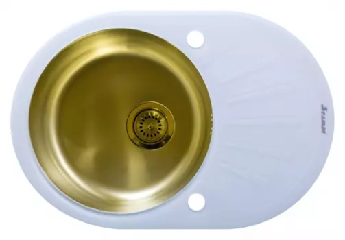 Мойка кухонная Seaman Eco Glass SMG-730W Gold SMG-730W-Gold.B