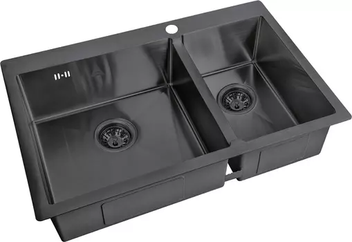 Мойка кухонная Steel Hammer SH 78-2-51-L GRAFIT графит
