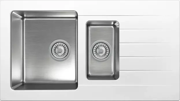 Мойка кухонная Tolero Twist TTS-890K № 923 белая